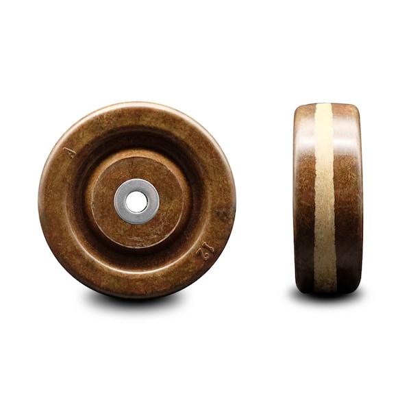 SCC - 3" High Temp Phenolic Wheel w/Roller Bearing - 3/8" Bore -500 lbs Capacity